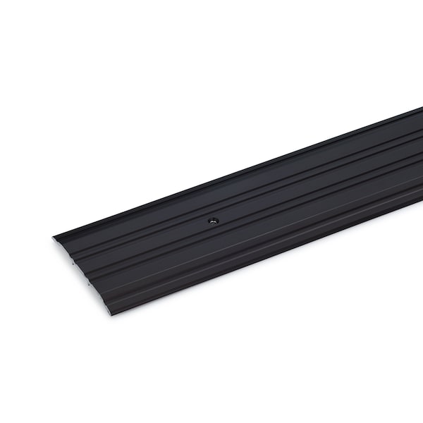 6' x 4" Wide x 1/4" High Corrugated Dark Bronze Anodized Threshold